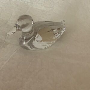 Princess House Crystal Glass Duck Accent